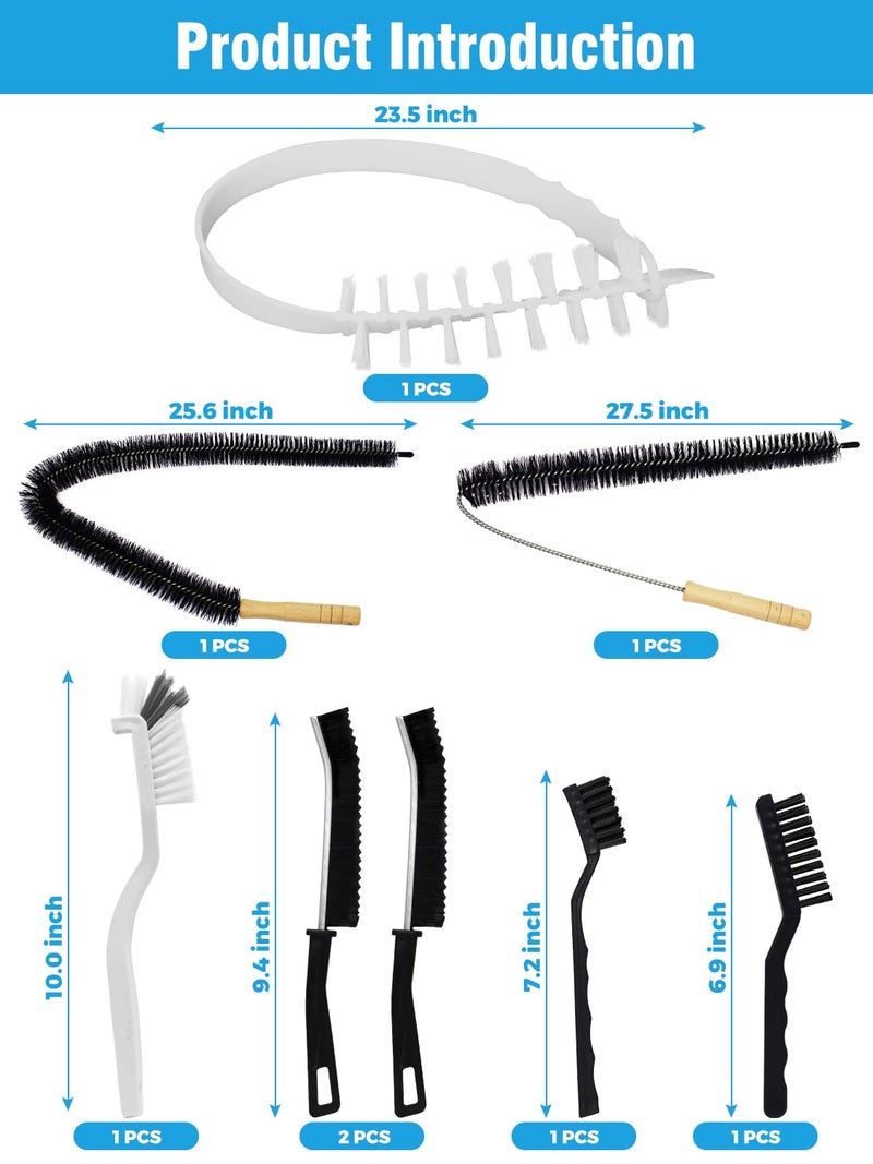 JUNTIANZE 8 Pack Washing Machine Cleaning Brush Kits, Front Load Washer Cleaner Tools Accessories, for Tight Spaces and Washing Machine Rubber Seals - Image 2